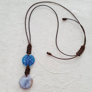 CONTACT US TO RECREATE THIS SOLD OUT STYLE Adorn Pacific x Hot Glass Wax Cord Double Glass Necklace - FJD$ - Adorn Pacific - Necklaces