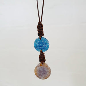 CONTACT US TO RECREATE THIS SOLD OUT STYLE Adorn Pacific x Hot Glass Wax Cord Double Glass Necklace - FJD$ - Adorn Pacific - Necklaces
