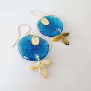 CONTACT US TO RECREATE THIS SOLD OUT STYLE Adorn Pacific x Hot Glass with Flower Shell Earrings - FJD$ - Adorn Pacific - Earrings