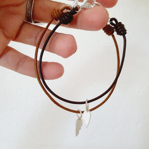 CONTACT US TO RECREATE THIS SOLD OUT STYLE Best Friends Heart Bracelets - Genuine Leather - FJD$ - Adorn Pacific - Bracelets