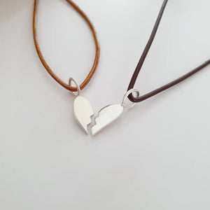 CONTACT US TO RECREATE THIS SOLD OUT STYLE Best Friends Heart Necklaces - Genuine Leather - FJD$ - Adorn Pacific - Necklaces