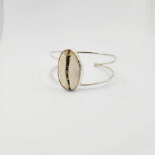 Load image into Gallery viewer, CONTACT US TO RECREATE THIS SOLD OUT STYLE Bezel Set  Cowrie Shell Bangle - 925 Sterling Silver FJD$ - Adorn Pacific - Bracelets
