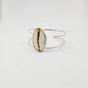 CONTACT US TO RECREATE THIS SOLD OUT STYLE Bezel Set  Cowrie Shell Bangle - 925 Sterling Silver FJD$ - Adorn Pacific - Bracelets