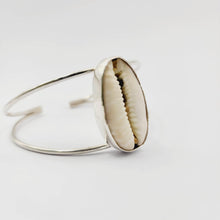 Load image into Gallery viewer, CONTACT US TO RECREATE THIS SOLD OUT STYLE Bezel Set  Cowrie Shell Bangle - 925 Sterling Silver FJD$ - Adorn Pacific - Bracelets

