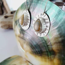 Load image into Gallery viewer, CONTACT US TO RECREATE THIS SOLD OUT STYLE Bezel Set Cowrie Shell Sunray Earrings - 925 Sterling Silver FJD$ - Adorn Pacific - Earrings
