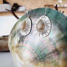 Load image into Gallery viewer, CONTACT US TO RECREATE THIS SOLD OUT STYLE Bezel Set Cowrie Shell Sunray Earrings - 925 Sterling Silver FJD$ - Adorn Pacific - Earrings
