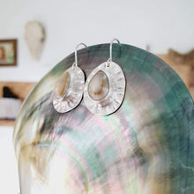 Load image into Gallery viewer, CONTACT US TO RECREATE THIS SOLD OUT STYLE Bezel Set Cowrie Shell Sunray Earrings - 925 Sterling Silver FJD$ - Adorn Pacific - Earrings
