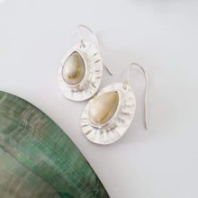 Load image into Gallery viewer, CONTACT US TO RECREATE THIS SOLD OUT STYLE Bezel Set Cowrie Shell Sunray Earrings - 925 Sterling Silver FJD$ - Adorn Pacific - Earrings
