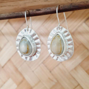 CONTACT US TO RECREATE THIS SOLD OUT STYLE Bezel Set Cowrie Shell Sunray Earrings - 925 Sterling Silver FJD$ - Adorn Pacific - Earrings