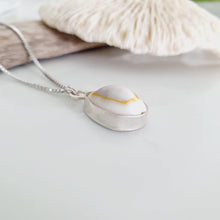 Load image into Gallery viewer, CONTACT US TO RECREATE THIS SOLD OUT STYLE Bezel set Fiji Cowrie Shell Necklace - 925 Sterling Silver FJD$ - Adorn Pacific - Necklaces
