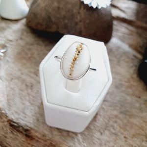 CONTACT US TO RECREATE THIS SOLD OUT STYLE Bezel set Fiji Cowrie Shell Ring - 925 Sterling Silver FJD$ - Adorn Pacific - Rings