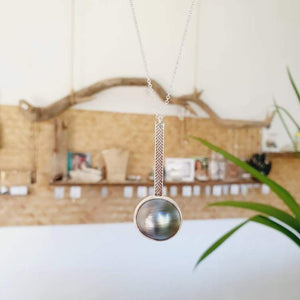 CONTACT US TO RECREATE THIS SOLD OUT STYLE Bezel set Mabe Pearl Necklace with Pasifika detail- 925 Sterling Silver FJD$ - Adorn Pacific - Necklaces