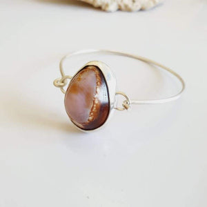 CONTACT US TO RECREATE THIS SOLD OUT STYLE Bezel Set Shell Bangle - 925 Sterling Silver FJD$ - Adorn Pacific - Bracelets