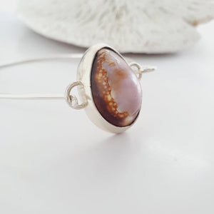 CONTACT US TO RECREATE THIS SOLD OUT STYLE Bezel Set Shell Bangle - 925 Sterling Silver FJD$ - Adorn Pacific - Bracelets
