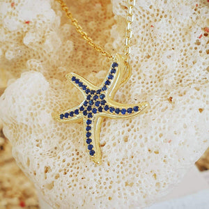 CONTACT US TO RECREATE THIS SOLD OUT STYLE Blue Starfish Necklace - 18k Gold Vermeil $FJD - Adorn Pacific - Necklaces