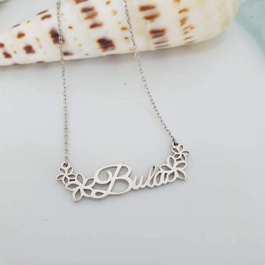 CONTACT US TO RECREATE THIS SOLD OUT STYLE Bula & Flower Necklace - 925 Sterling Silver - FJD$ - Adorn Pacific - Necklaces