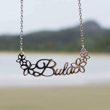 Load image into Gallery viewer, CONTACT US TO RECREATE THIS SOLD OUT STYLE Bula &amp; Flower Necklace - 925 Sterling Silver - FJD$ - Adorn Pacific - Necklaces
