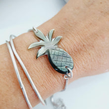 Load image into Gallery viewer, CONTACT US TO RECREATE THIS SOLD OUT STYLE Carved Fiji Oyster Mother of Pearl Shell Bracelet in 925 Sterling Silver - FJD$ - Adorn Pacific - Bracelets
