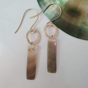 CONTACT US TO RECREATE THIS SOLD OUT STYLE Carved Mother of Pearl Drop Shell Earrings - 14k Gold Filled FJD$ - Adorn Pacific - Earrings