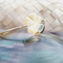Load image into Gallery viewer, CONTACT US TO RECREATE THIS SOLD OUT STYLE Carved Oyster Shell Hibiscus Bangle - 14k Gold Filled FJD$ - Adorn Pacific - Bracelets

