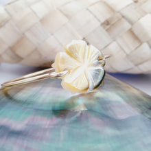 Load image into Gallery viewer, CONTACT US TO RECREATE THIS SOLD OUT STYLE Carved Oyster Shell Hibiscus Bangle - 14k Gold Filled FJD$ - Adorn Pacific - Bracelets
