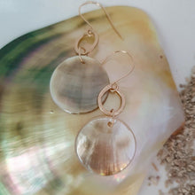 Load image into Gallery viewer, CONTACT US TO RECREATE THIS SOLD OUT STYLE Carved Round Mother of Pearl Shell Earrings - 14k Gold Filled FJD$ - Adorn Pacific - Earrings

