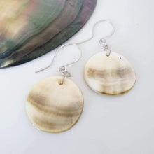 Load image into Gallery viewer, CONTACT US TO RECREATE THIS SOLD OUT STYLE Carved Round Mother of Pearl Shell Earrings - 925 Sterling Silver FJD$ - Adorn Pacific - Earrings
