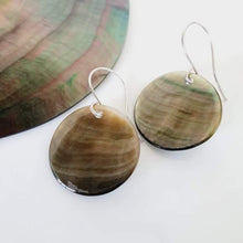 Load image into Gallery viewer, CONTACT US TO RECREATE THIS SOLD OUT STYLE Carved Round Mother of Pearl Shell Earrings - 925 Sterling Silver FJD$ - Adorn Pacific - Earrings
