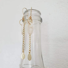 Load image into Gallery viewer, CONTACT US TO RECREATE THIS SOLD OUT STYLE Chain Detail &amp; Tumbled Shell Earrings - 14k Gold Filled FJD$ - Adorn Pacific - Earrings
