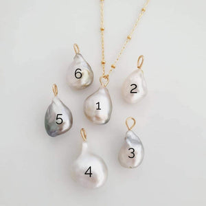 CONTACT US TO RECREATE THIS SOLD OUT STYLE Civa Fiji Baroque Saltwater Pearl Pendant Necklace - choose your pearl & chain style - FJD$ - Adorn Pacific - Necklaces