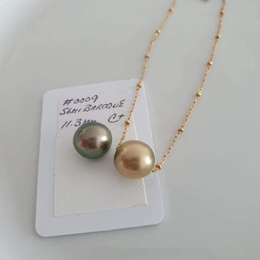CONTACT US TO RECREATE THIS SOLD OUT STYLE Civa Fiji Pearl Fine Gold Necklace with Grade Certificate #0009 - FJD$ - Adorn Pacific - Necklaces