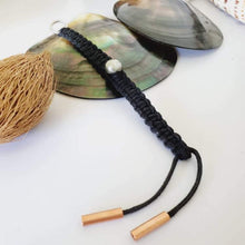 Load image into Gallery viewer, CONTACT US TO RECREATE THIS SOLD OUT STYLE Copper &amp; Sterling Silver Wax Cord or Faux Suede Leather Bracelet with Saltwater Pearl - FJD$ - Adorn Pacific - Bracelets
