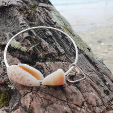 Load image into Gallery viewer, CONTACT US TO RECREATE THIS SOLD OUT STYLE Custom Heart &amp; Fiji Shell Bangle - 925 Sterling Silver FJD$ - Adorn Pacific - Bracelets
