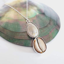Load image into Gallery viewer, CONTACT US TO RECREATE THIS SOLD OUT STYLE Double Cowrie Shell Bezel Set Necklace - 925 Sterling Silver FJD$ - Adorn Pacific - Necklaces
