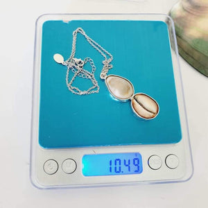 CONTACT US TO RECREATE THIS SOLD OUT STYLE Double Cowrie Shell Bezel Set Necklace - 925 Sterling Silver FJD$ - Adorn Pacific - Necklaces