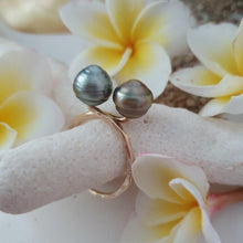 Load image into Gallery viewer, CONTACT US TO RECREATE THIS SOLD OUT STYLE Double Fiji Pearl Ring - 14k Gold Filled FJD$ - Adorn Pacific - Rings
