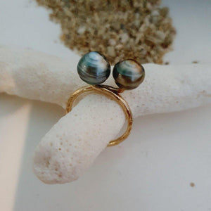 CONTACT US TO RECREATE THIS SOLD OUT STYLE Double Fiji Pearl Ring - 14k Gold Filled FJD$ - Adorn Pacific - Rings