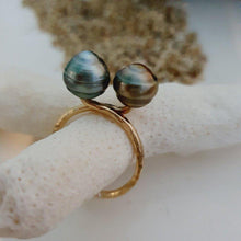 Load image into Gallery viewer, CONTACT US TO RECREATE THIS SOLD OUT STYLE Double Fiji Pearl Ring - 14k Gold Filled FJD$ - Adorn Pacific - Rings

