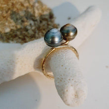 Load image into Gallery viewer, CONTACT US TO RECREATE THIS SOLD OUT STYLE Double Fiji Pearl Ring - 14k Gold Filled FJD$ - Adorn Pacific - Rings
