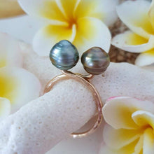 Load image into Gallery viewer, CONTACT US TO RECREATE THIS SOLD OUT STYLE Double Fiji Pearl Ring - 14k Gold Filled FJD$ - Adorn Pacific - Rings
