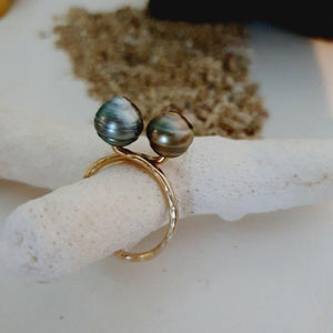 CONTACT US TO RECREATE THIS SOLD OUT STYLE Double Fiji Pearl Ring - 14k Gold Filled FJD$ - Adorn Pacific - Rings