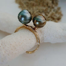 Load image into Gallery viewer, CONTACT US TO RECREATE THIS SOLD OUT STYLE Double Fiji Pearl Ring - 14k Gold Filled FJD$ - Adorn Pacific - Rings
