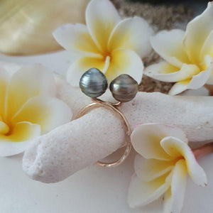 CONTACT US TO RECREATE THIS SOLD OUT STYLE Double Fiji Pearl Ring - 14k Gold Filled FJD$ - Adorn Pacific - Rings