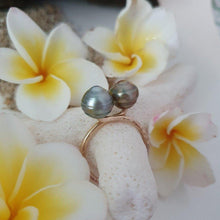 Load image into Gallery viewer, CONTACT US TO RECREATE THIS SOLD OUT STYLE Double Fiji Pearl Ring - 14k Gold Filled FJD$ - Adorn Pacific - Rings

