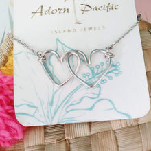 Load image into Gallery viewer, CONTACT US TO RECREATE THIS SOLD OUT STYLE Double Heart Necklace - 925 Sterling Silver FJD$ - Adorn Pacific - Necklaces
