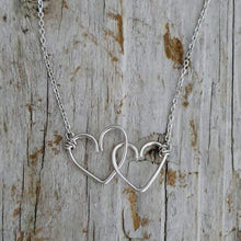 Load image into Gallery viewer, CONTACT US TO RECREATE THIS SOLD OUT STYLE Double Heart Necklace - 925 Sterling Silver FJD$ - Adorn Pacific - Necklaces
