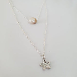 CONTACT US TO RECREATE THIS SOLD OUT STYLE Double Layer Necklace with Fiji Saltwater Pearl & charm - 14k Gold Filled or 925 Sterling Silver FJD$ - Adorn Pacific - Necklaces