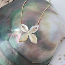 Load image into Gallery viewer, CONTACT US TO RECREATE THIS SOLD OUT STYLE Fiji Flower Oyster Shell Necklace - 925 Sterling Silver or 14k Gold Fill FJD$ - Adorn Pacific - Necklaces
