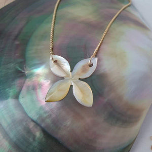 CONTACT US TO RECREATE THIS SOLD OUT STYLE Fiji Flower Oyster Shell Necklace - 925 Sterling Silver or 14k Gold Fill FJD$ - Adorn Pacific - Necklaces