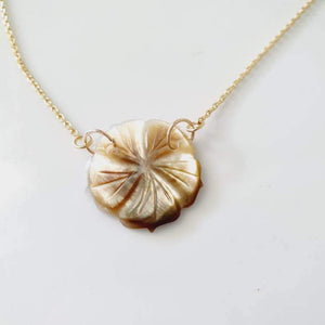CONTACT US TO RECREATE THIS SOLD OUT STYLE Fiji Mother of Pearl Hibiscus Necklace - 14k Gold Fill or 925 Sterling Silver  FJD$ - Adorn Pacific - Necklaces